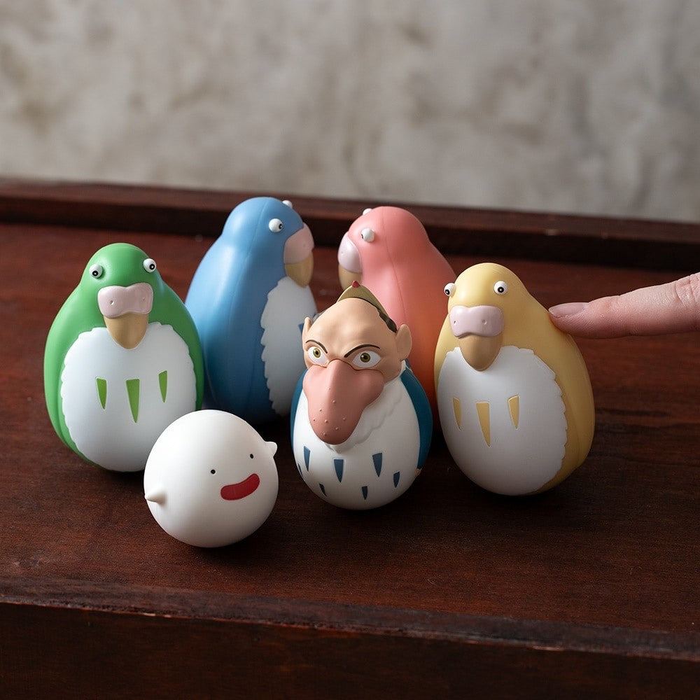 Studio Ghibli The Boy and the Heron Blue Heron Roly-Poly Mascot Figure by Ensky