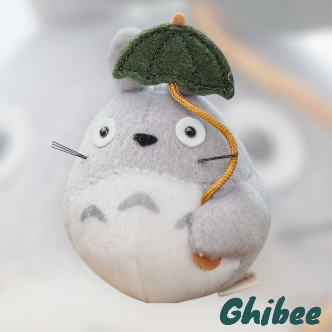 Studio Ghibli My Neighbor Totoro Fluffy Keychain – Big Totoro with Umbrella