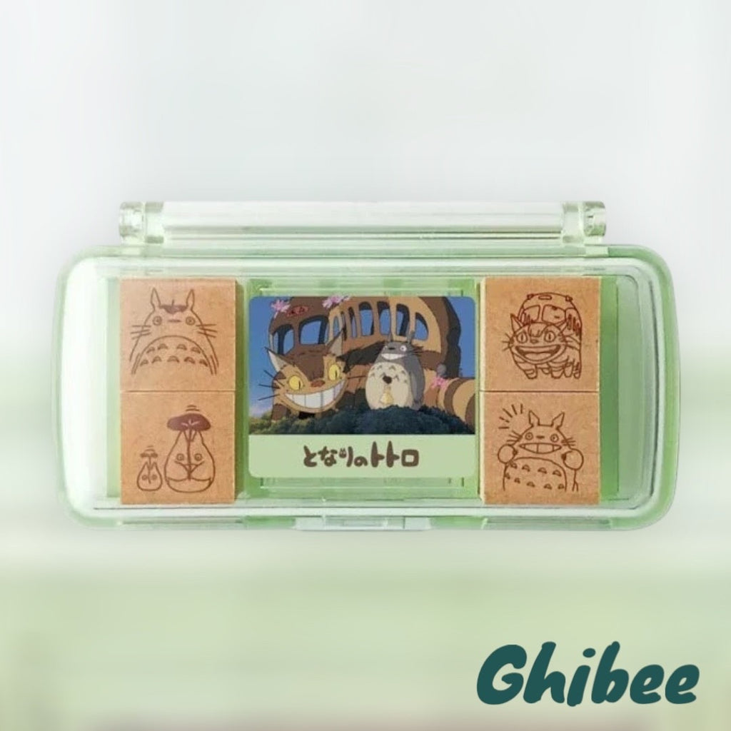 Studio Ghibli Mini Stamp Set Totoro Spirited Away Howl Kiki 6 Designs