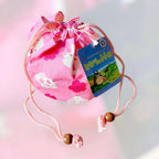 Studio Ghibli My Neighbor Totoro Sakura Drawstring Bag Pink Cherry Blossom