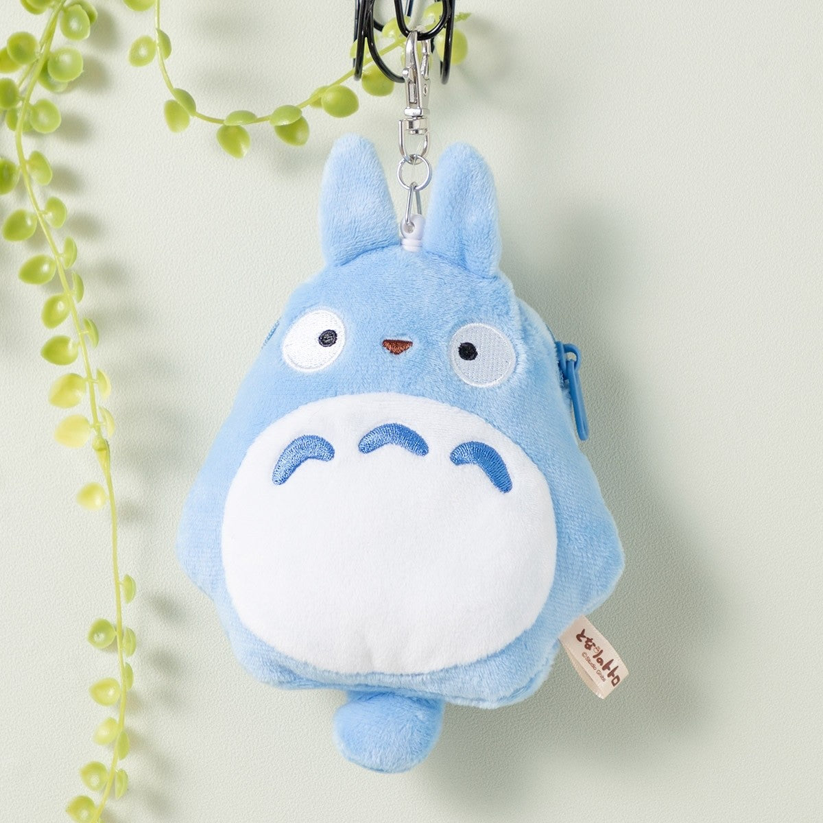 Studio Ghibli Totoro Jiji Reel Pass Case Card Holder Zipper Pouch Keychain