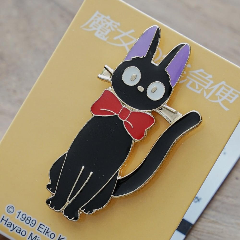 Studio Ghibli Kiki's Delivery Service Jiji with Ribbon Pin Badge MH-01A