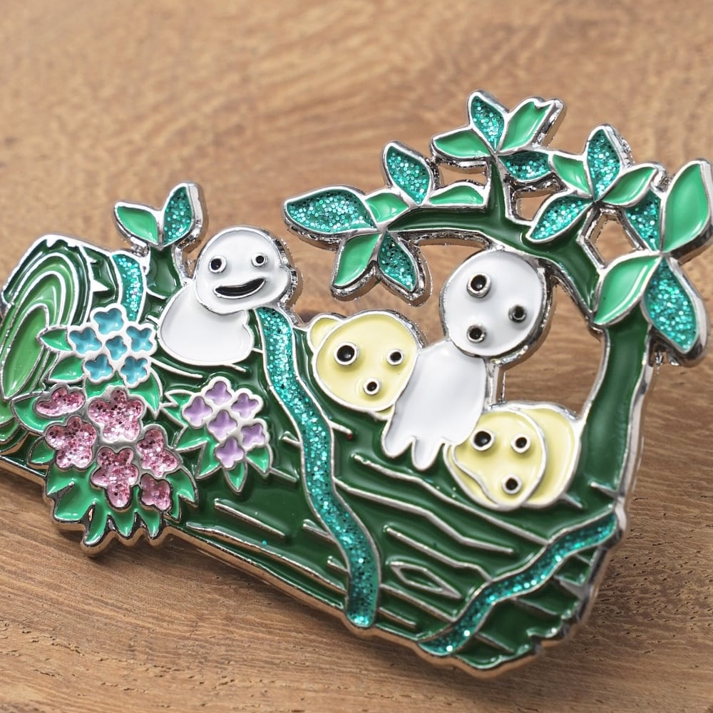 Studio Ghibli Princess Mononoke Kodama Metal Brooch GB-12