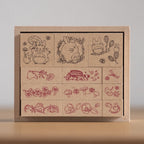 Studio Ghibli My Neighbour Totoro Autumn & Winter Wooden Rubber Stamp Set 12pc