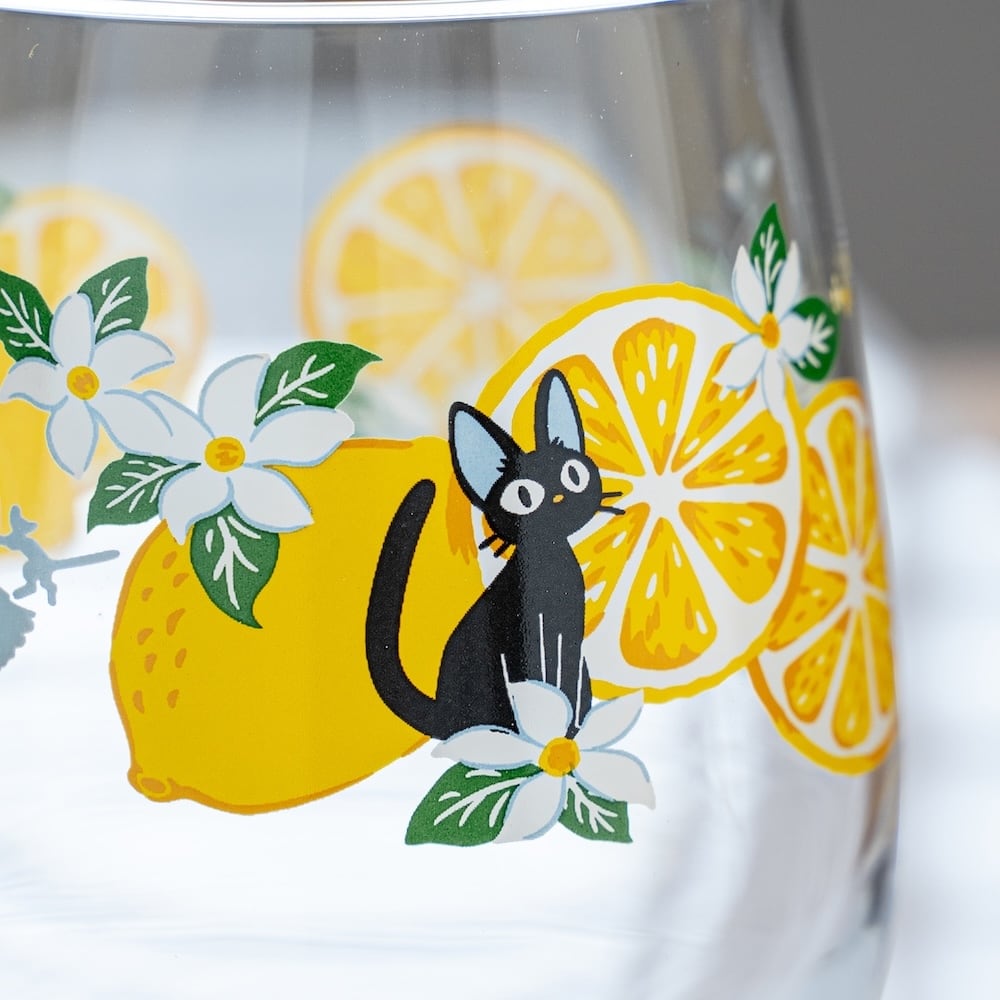 Studio Ghibli Kiki’s Delivery Service Jiji Lemon Flower Glass Tumbler