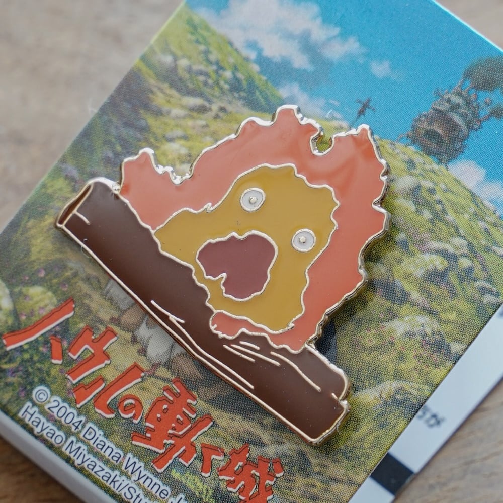 Studio Ghibli Howl's Moving Castle Calcifer Pin Badge H-09
