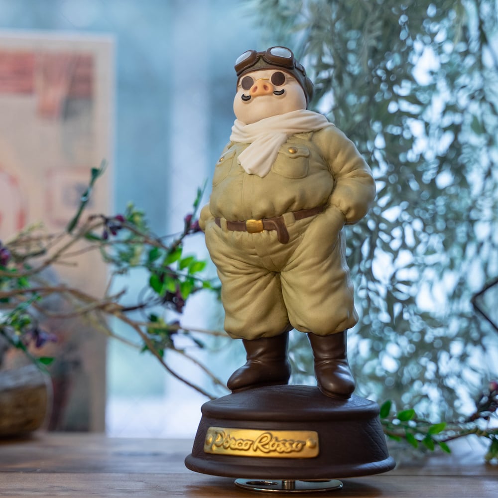 Studio Ghibli Porco Rosso Porco in Flight Suit Porcelain Music Box