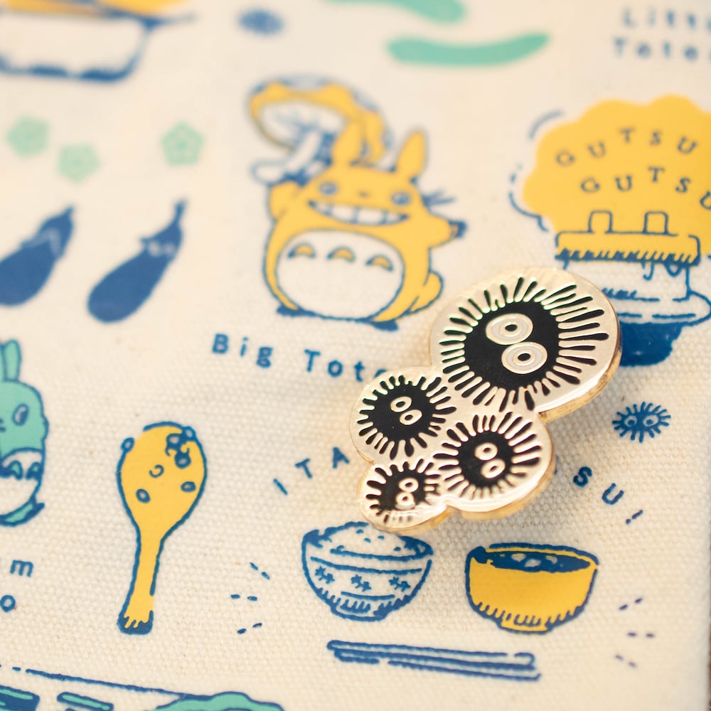 Studio Ghibli My Neighbour Totoro Soot Sprite Pin Badge T-10
