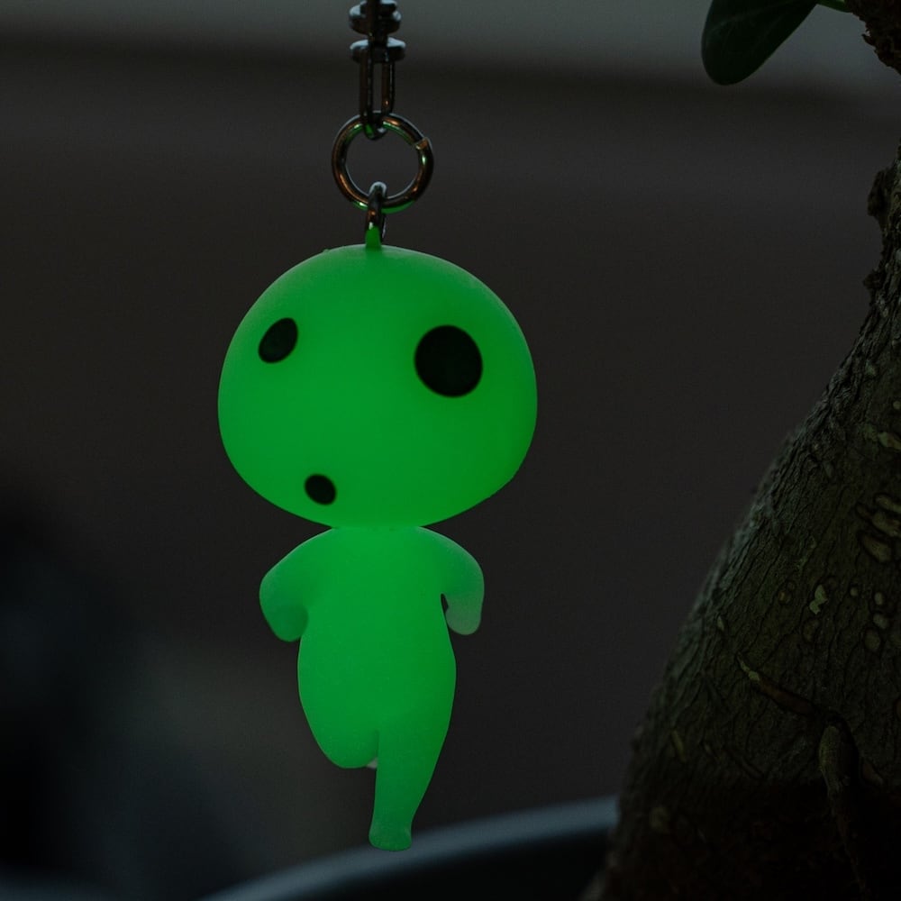 Studio Ghibli Princess Mononoke Kodama Moving Glow-in-the-Dark Keyring
