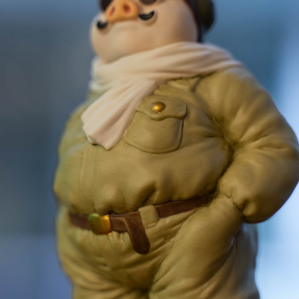 Studio Ghibli Porco Rosso Porco in Flight Suit Porcelain Music Box