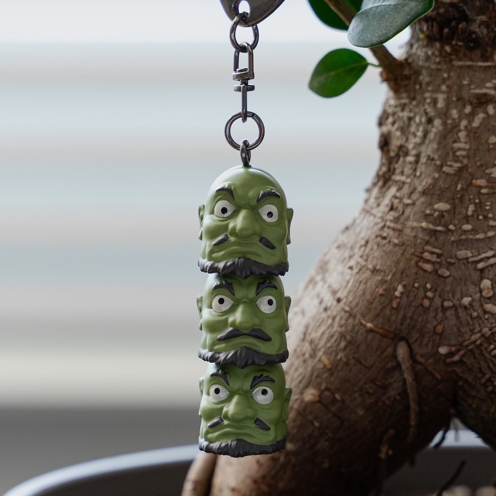 Studio Ghibli Spirited Away Kashira Stacked Heads 3D Keyring