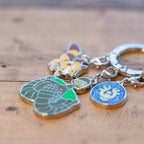Studio Ghibli Castle in the Sky Robot Soldier Fox Squirrel & Laputa Stone 3-Charm Keyring
