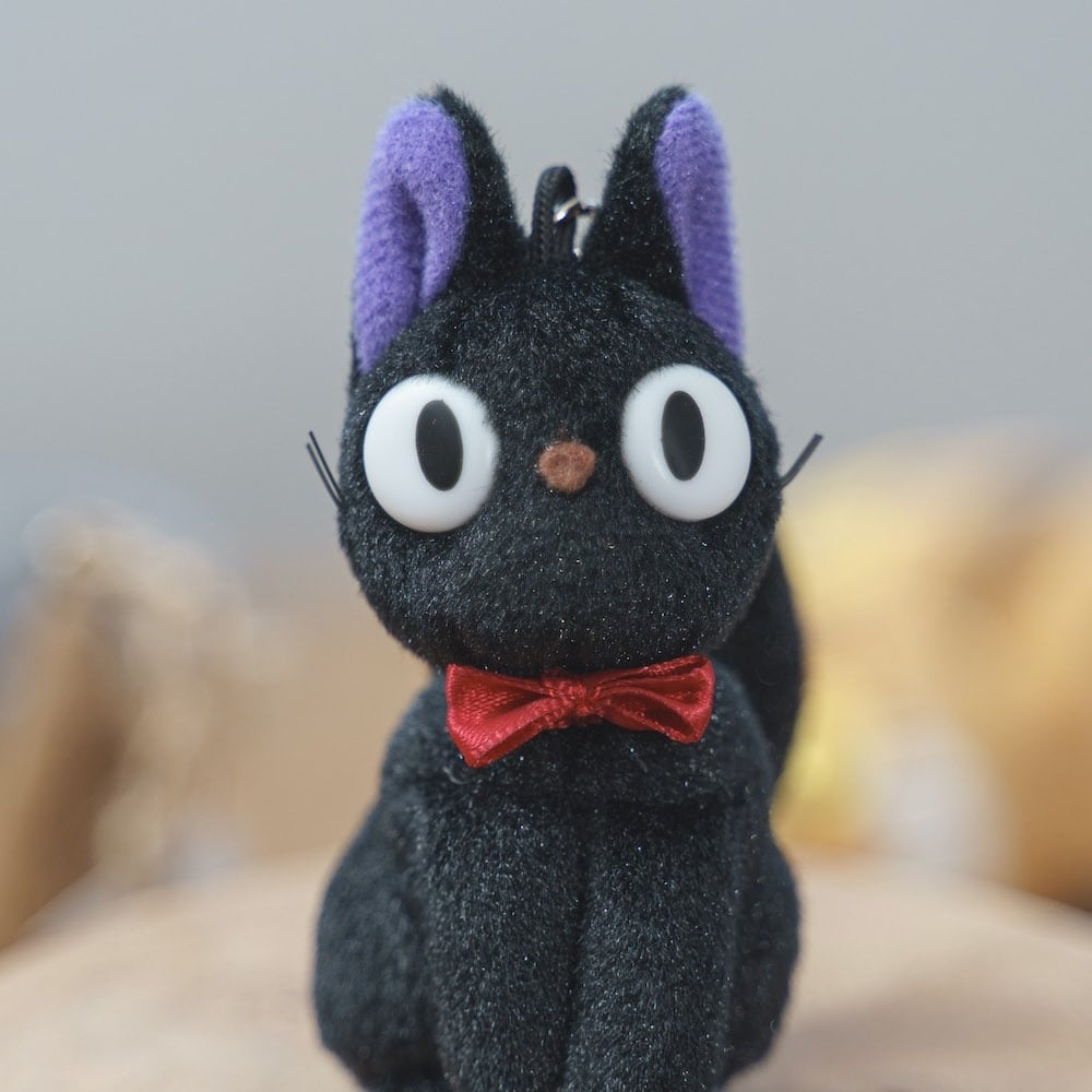 Studio Ghibli Kiki’s Delivery Service Jiji Fluffy Plush Keychain K-9901