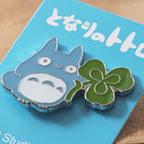 Studio Ghibli My Neighbour Totoro Medium Totoro Clover Pin Badge T-29