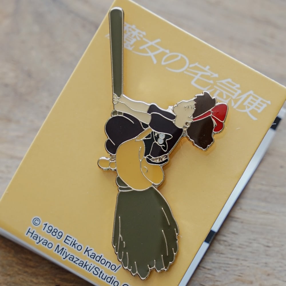 Studio Ghibli Kiki's Delivery Service Kiki on Broom Pin Badge MH-04A