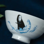 Studio Ghibli Spirited Away No-Face Sea of Waves Japanese Rice Bowl – 11cm