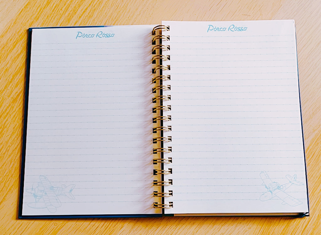 Studio Ghibli Porco Rosso Savoia B6 Spiral Notebook