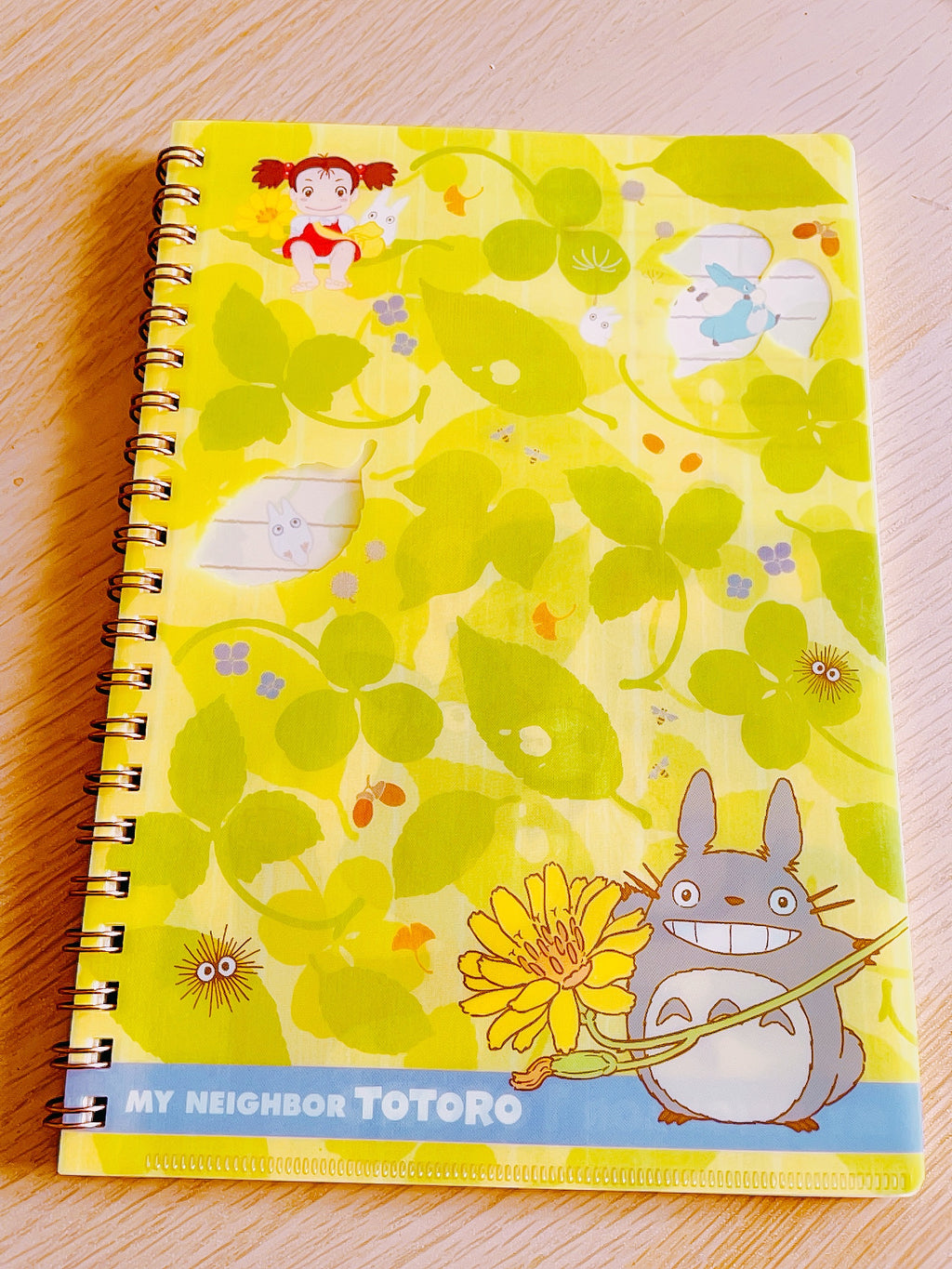 Studio Ghibli My Neighbour Totoro Clover A5 Spiral Notebook with Clear Pocket