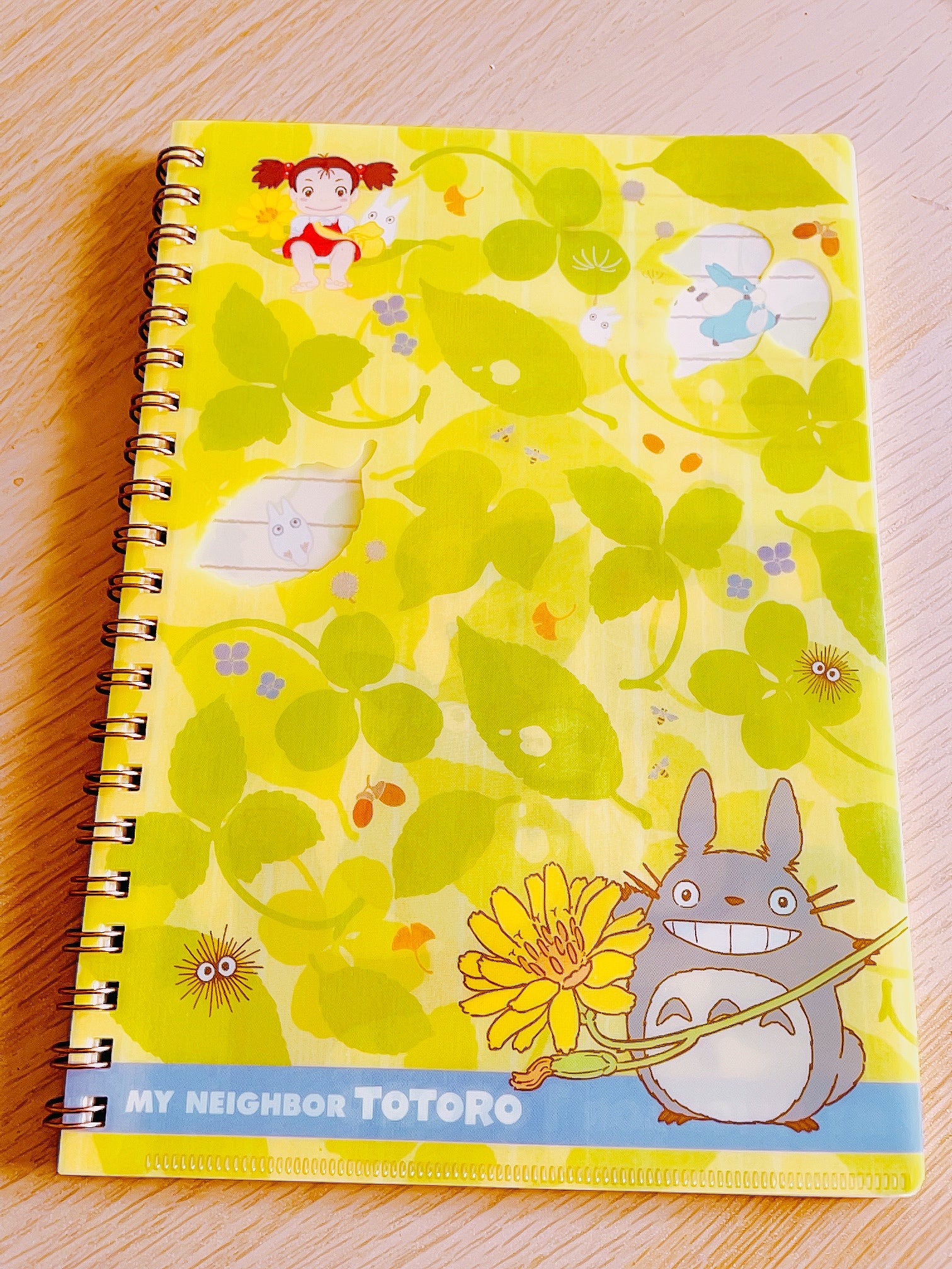 Studio Ghibli My Neighbour Totoro Clover A5 Spiral Notebook with Clear Pocket