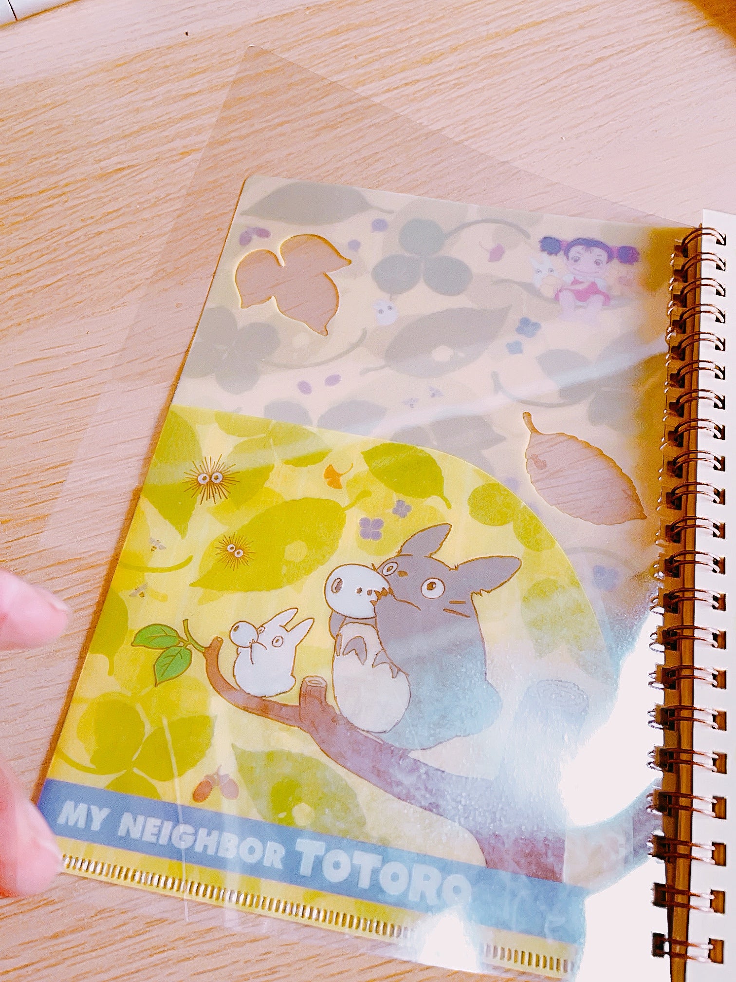 Studio Ghibli My Neighbour Totoro Clover A5 Spiral Notebook with Clear Pocket