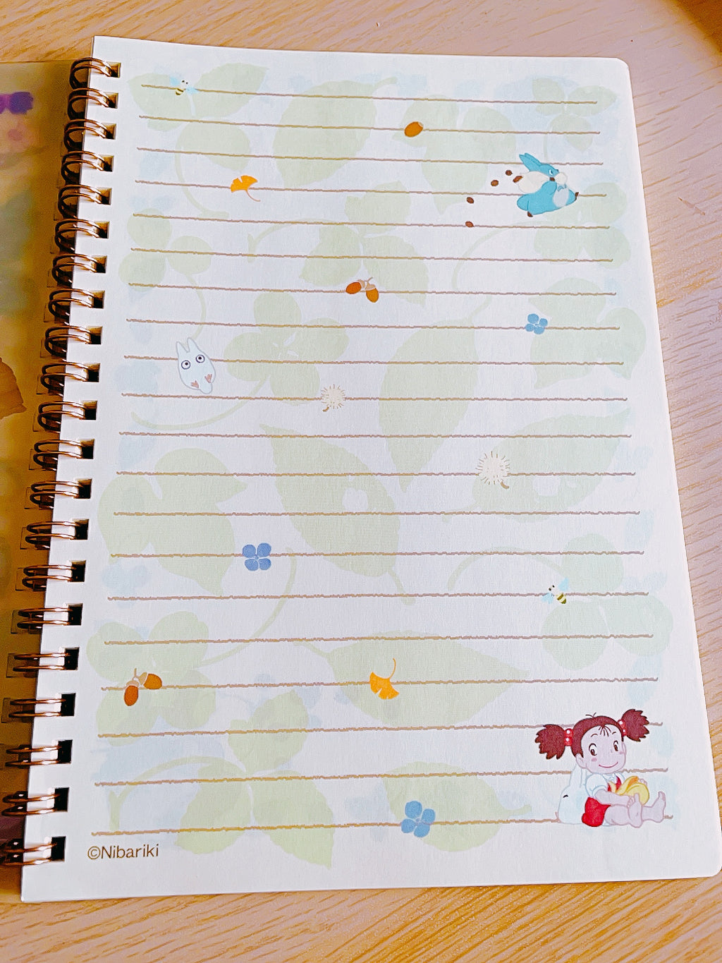 Studio Ghibli My Neighbour Totoro Clover A5 Spiral Notebook with Clear Pocket