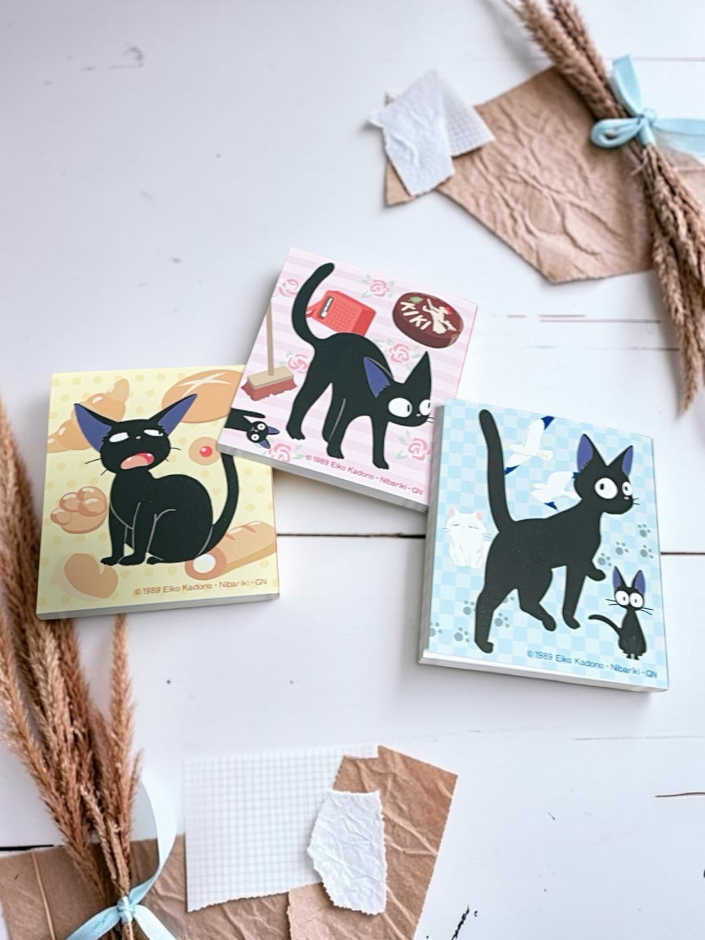 Studio Ghibli Kiki’s Delivery Service Jiji Memo Pad Set – 3 Designs