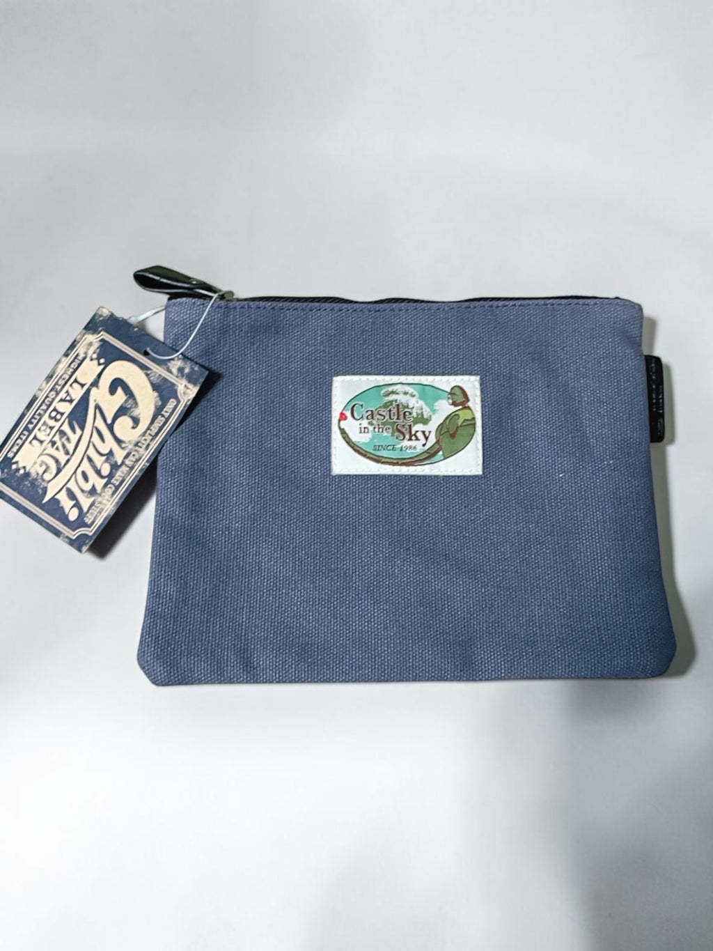 Studio Ghibli GBL Castle in the Sky Laputa Blue Flat Pouch 20 × 15cm