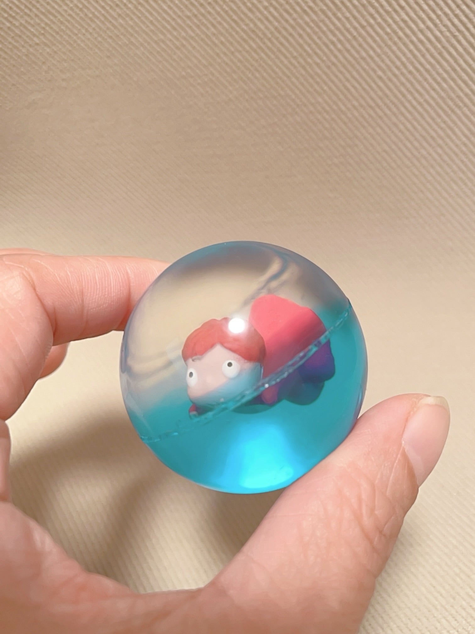 Ghibli Museum Ponyo Super Bouncy Ball Fish Ponyo Water Floating Toy 4.3cm