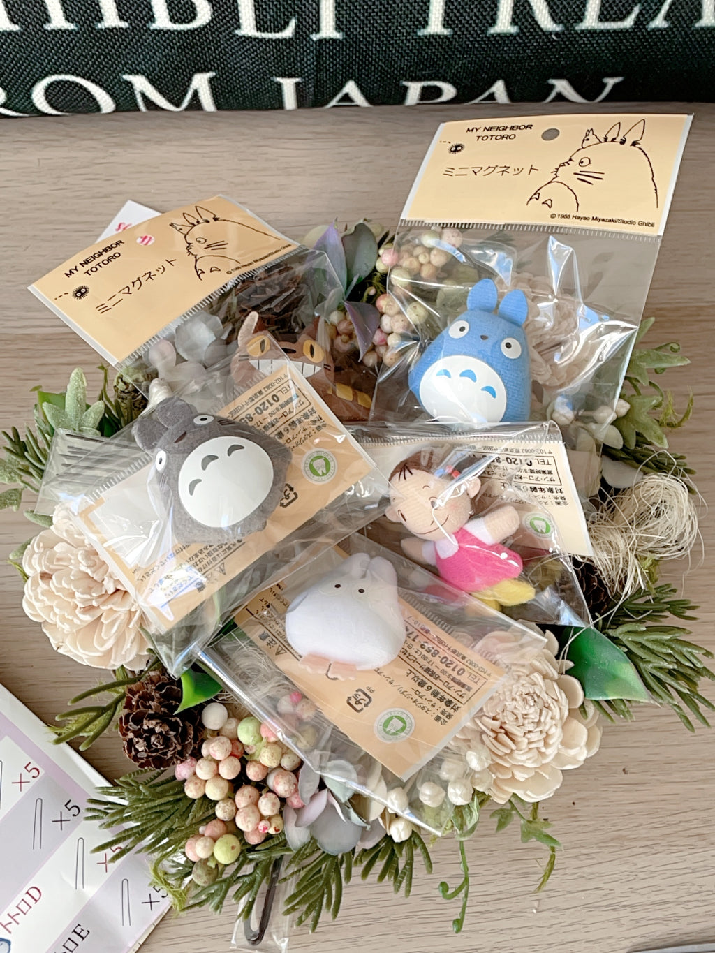 Studio Ghibli My Neighbour Totoro DIY White Sola Flower Wreath Decoration Kit