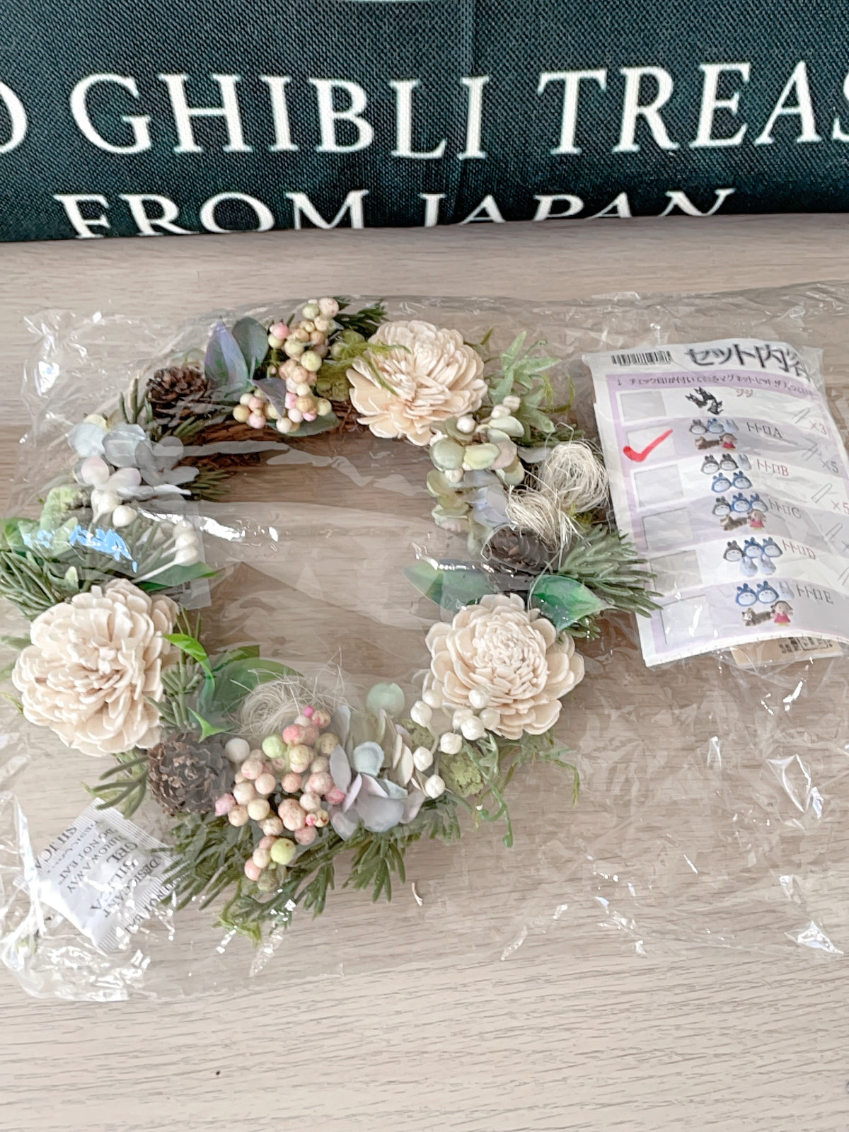 Studio Ghibli My Neighbour Totoro DIY White Sola Flower Wreath Decoration Kit