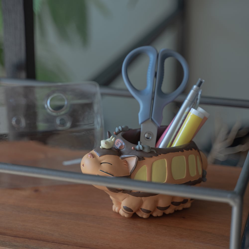 Studio Ghibli My Neighbor Totoro Catbus Stretching Pen Holder Desk Organiser