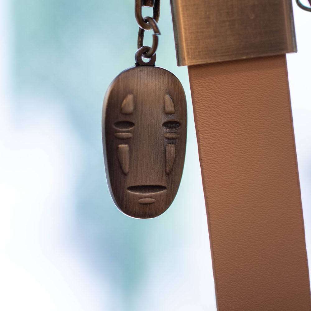 Studio Ghibli Spirited Away No-Face Genuine Leather Keyring