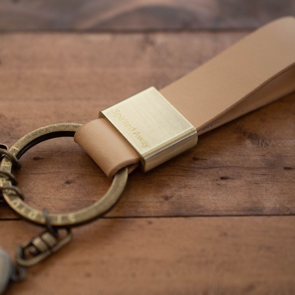 Studio Ghibli Spirited Away No-Face Genuine Leather Keyring