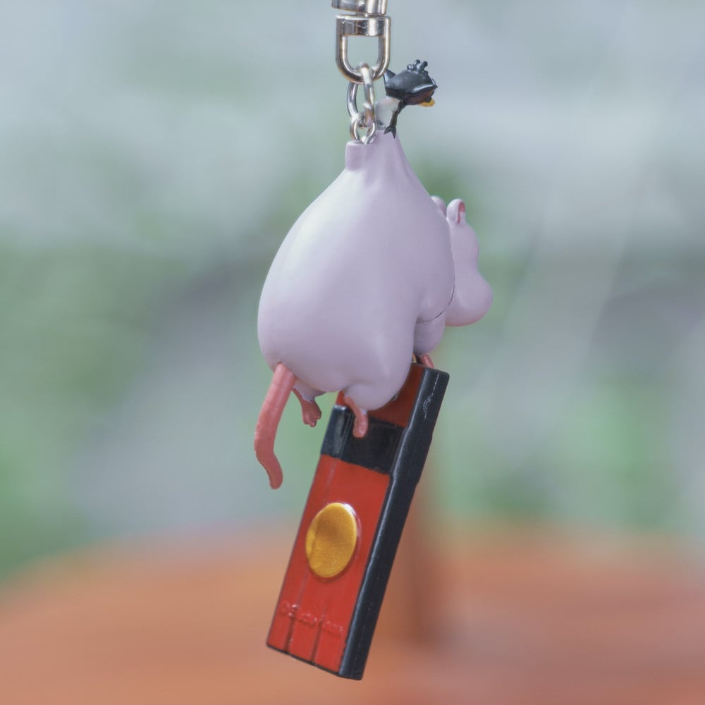 Studio Ghibli Spirited Away Boh Mouse & Bird Bath Token Moving 3D Keyring