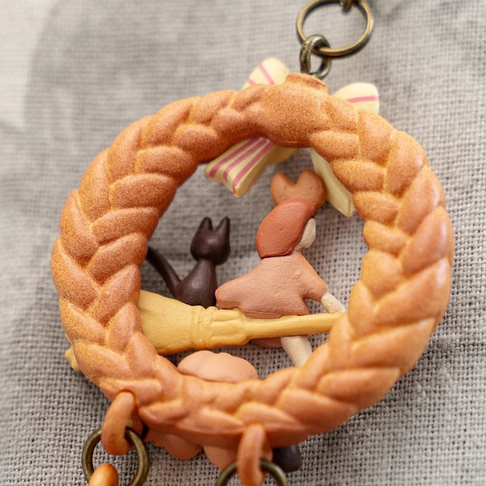 Studio Ghibli Kiki’s Delivery Service Guchokipanya Bread Wreath 3D Keyring