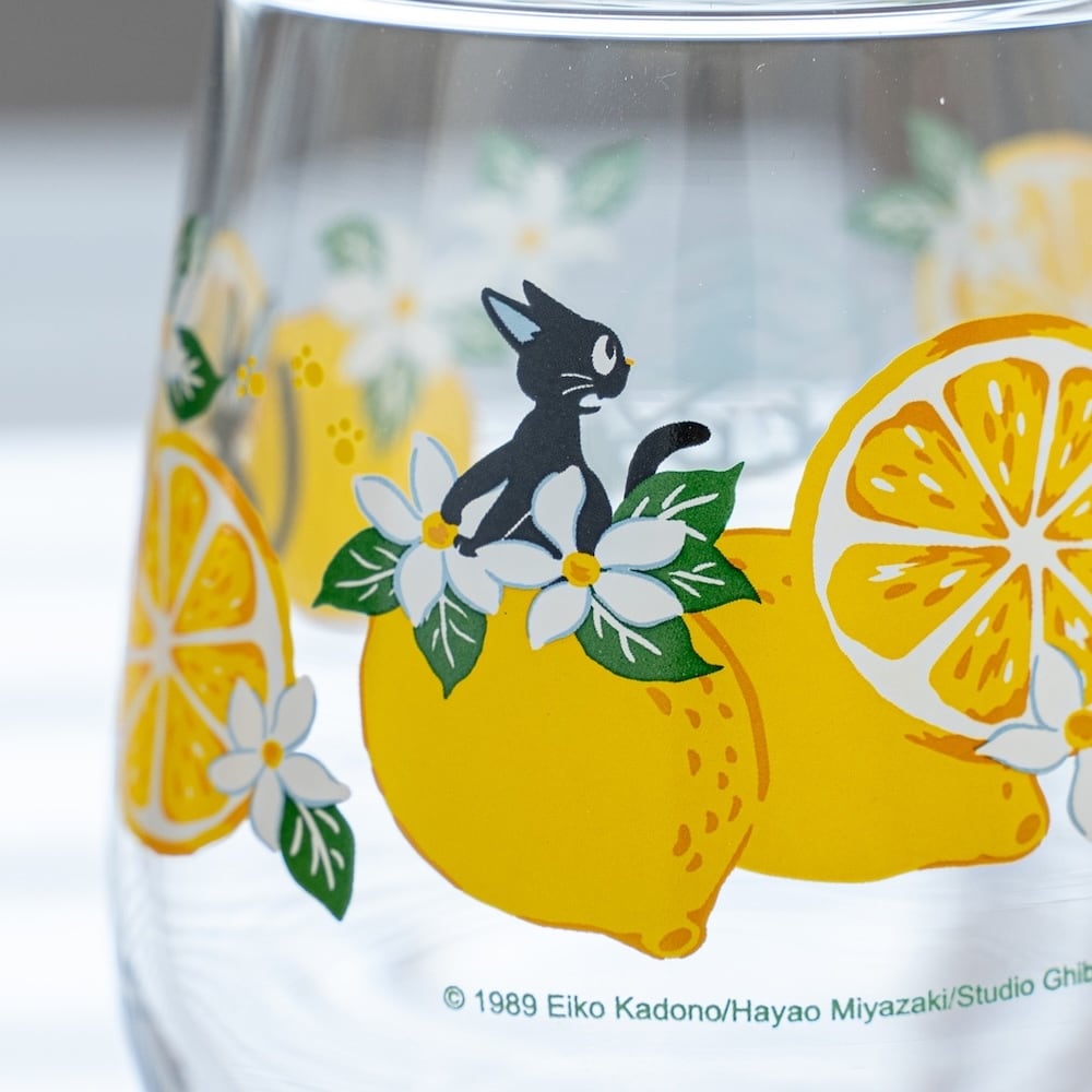 Studio Ghibli Kiki’s Delivery Service Jiji Lemon Flower Glass Tumbler