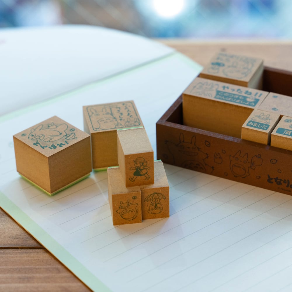 Studio Ghibli My Neighbour Totoro Wooden Reward Stamp Set SG-128 11 Pieces