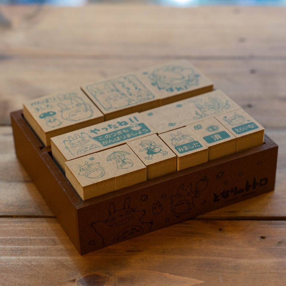 Studio Ghibli My Neighbour Totoro Wooden Reward Stamp Set SG-128 11 Pieces