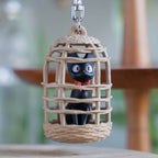 Studio Ghibli Kiki’s Delivery Service Jiji in Basket 3D Keyring