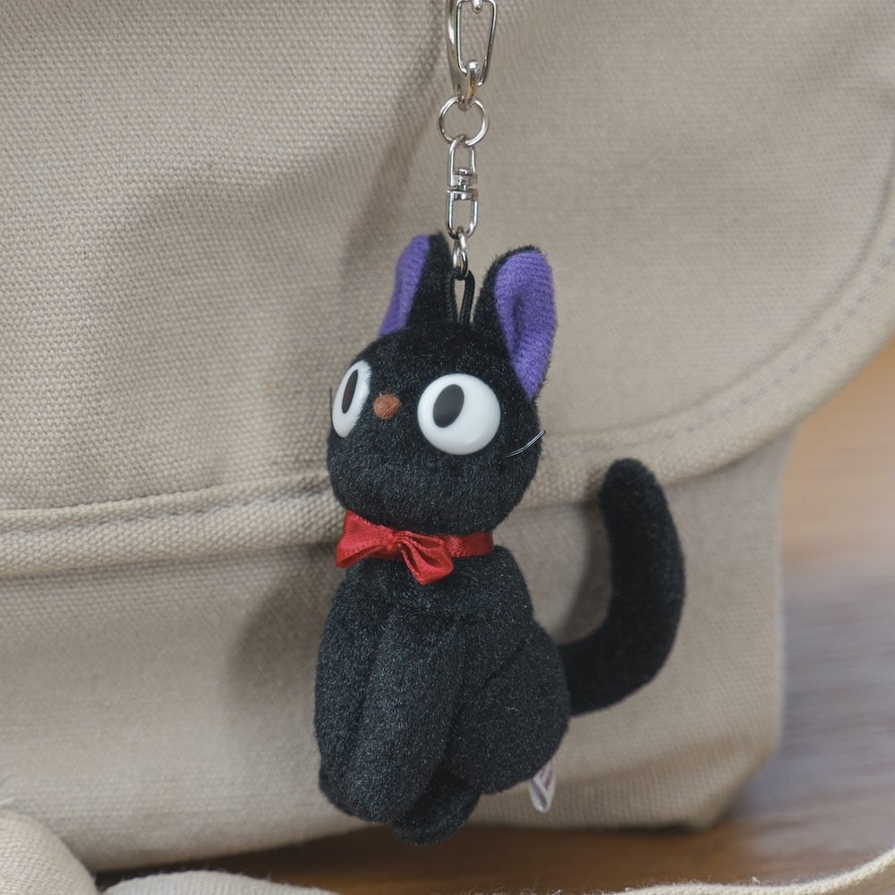 Studio Ghibli Kiki’s Delivery Service Jiji Fluffy Plush Keychain K-9901