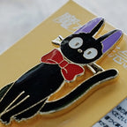 Studio Ghibli Kiki's Delivery Service Jiji with Ribbon Pin Badge MH-01A