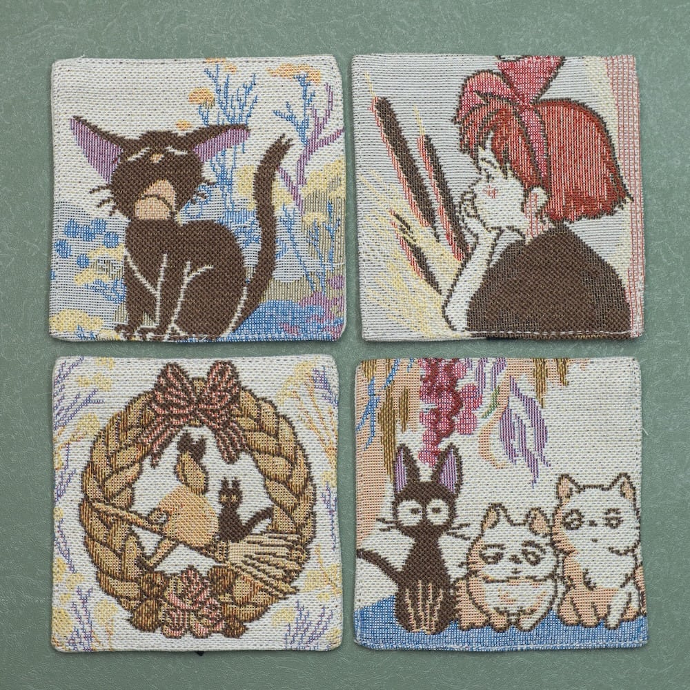Studio Ghibli Kiki’s Delivery Service Season of Flowers Gobelin Woven Coaster Set of 4