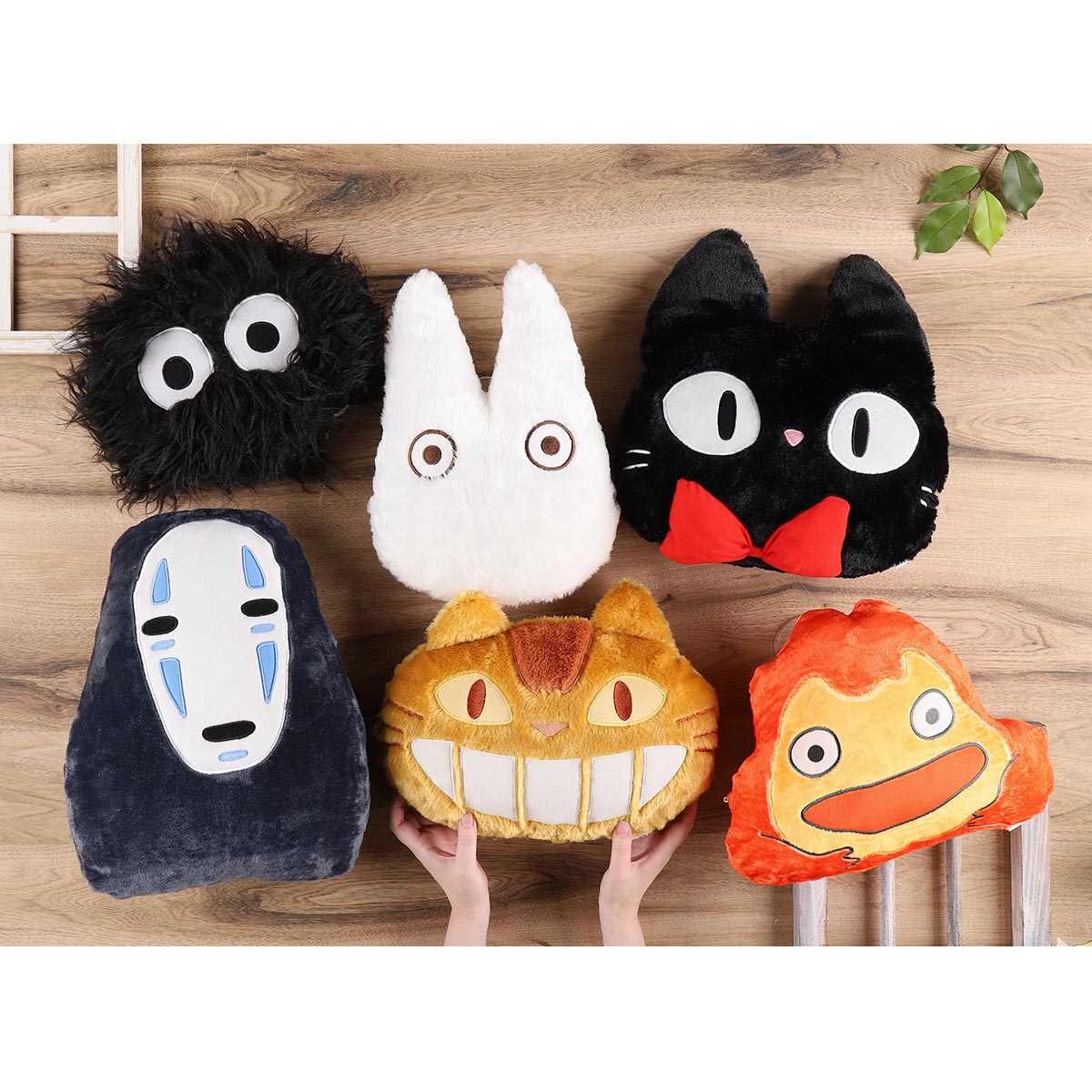 Studio Ghibli Howl's Moving Castle Calcifer Memory Foam Cushion Die-Cut Plush