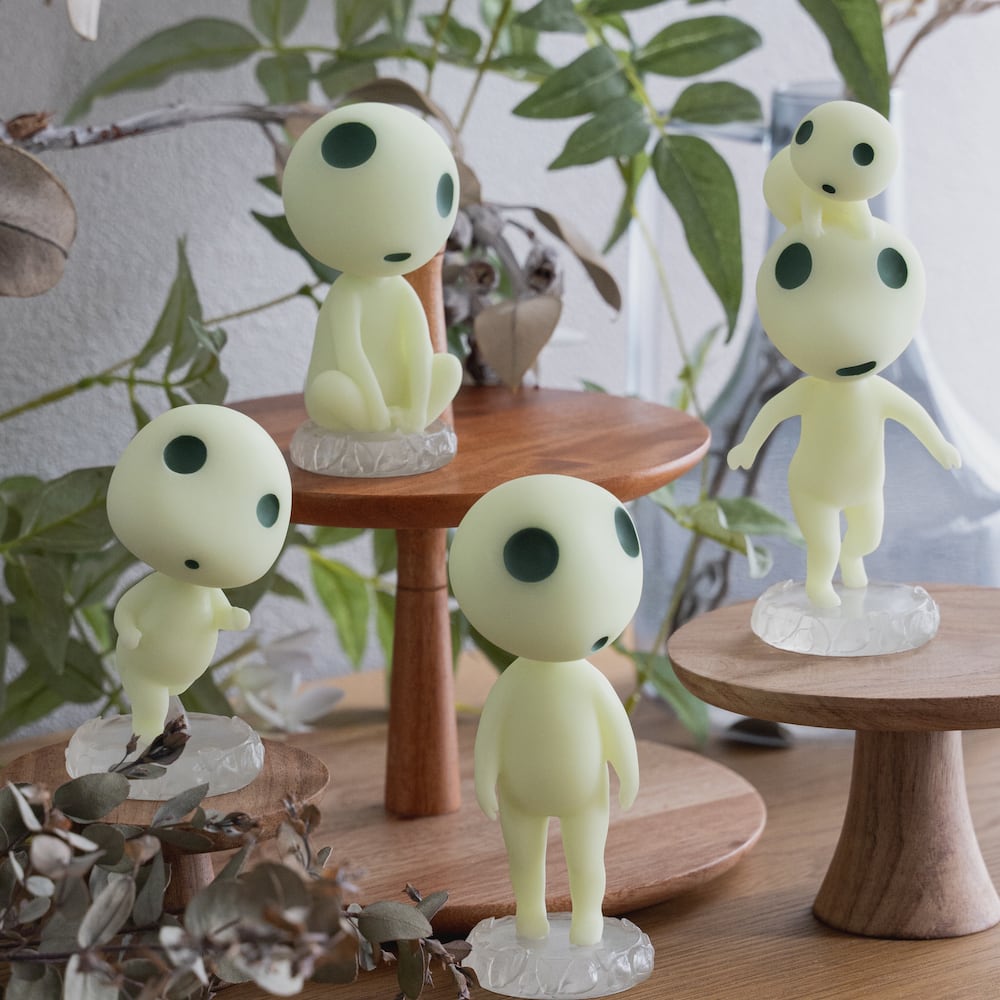 Studio Ghibli Princess Mononoke Kodama Sitting Glow-in-the-Dark Figure