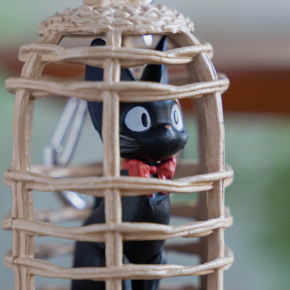 Studio Ghibli Kiki’s Delivery Service Jiji in Basket 3D Keyring