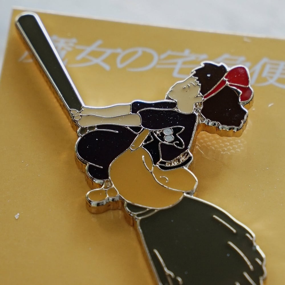 Studio Ghibli Kiki's Delivery Service Kiki on Broom Pin Badge MH-04A