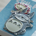 Studio Ghibli My Neighbour Totoro Totoro with Mushroom Metal Brooch GB-02