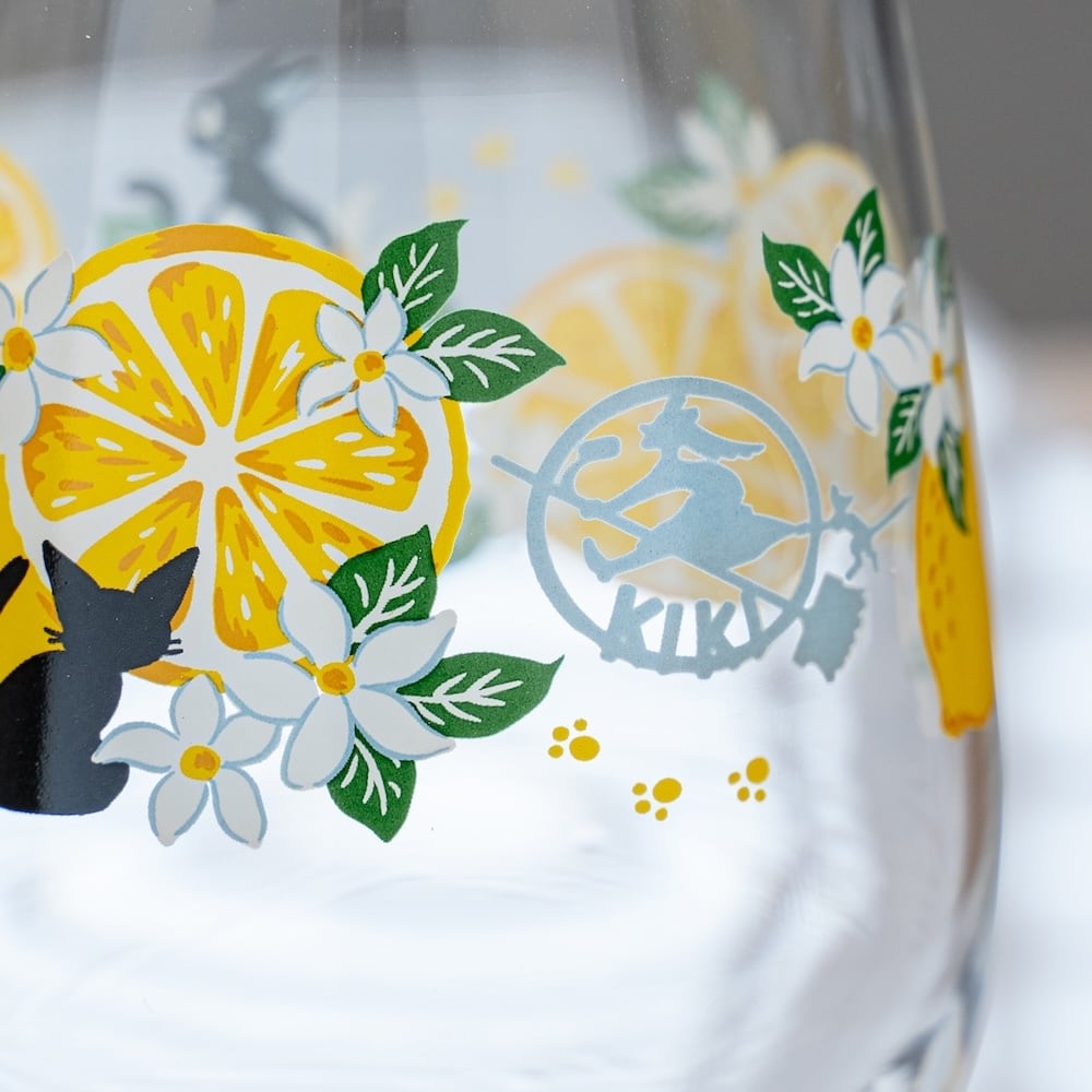 Studio Ghibli Kiki’s Delivery Service Jiji Lemon Flower Glass Tumbler