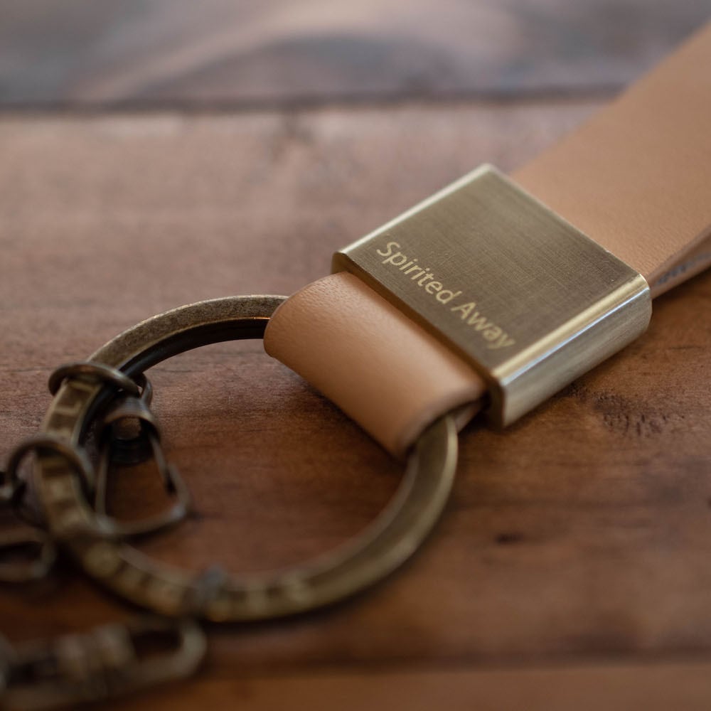 Studio Ghibli Spirited Away No-Face Genuine Leather Keyring