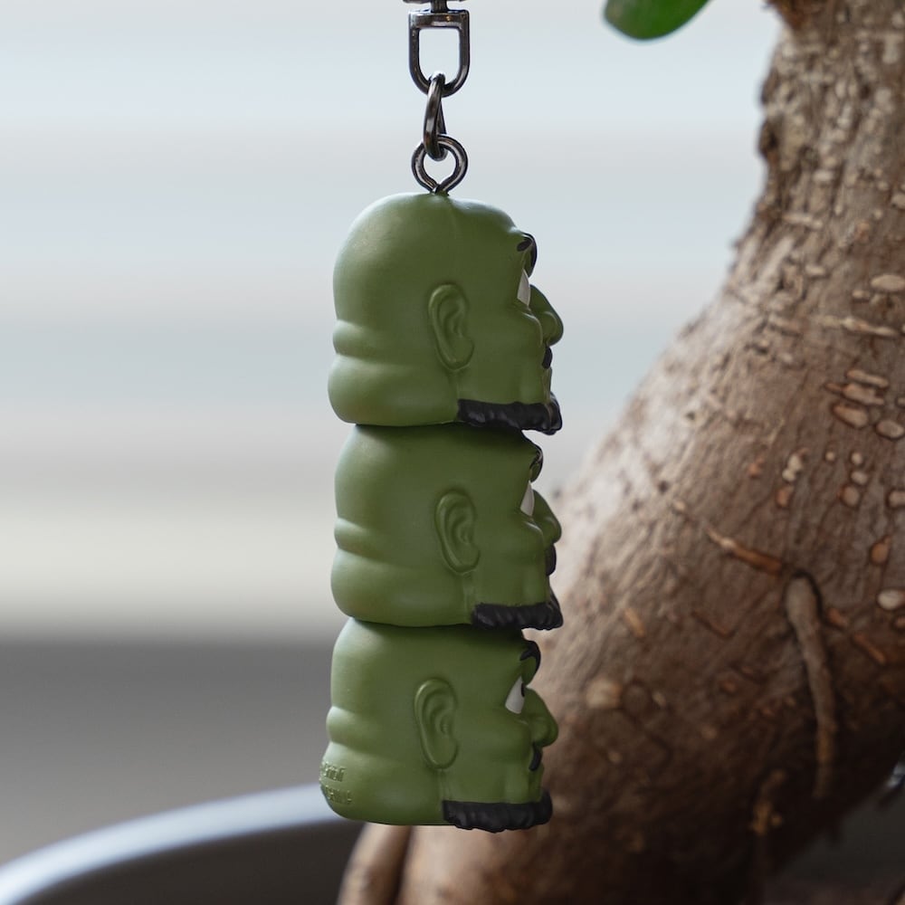 Studio Ghibli Spirited Away Kashira Stacked Heads 3D Keyring